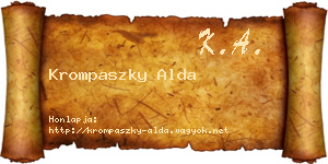 Krompaszky Alda névjegykártya